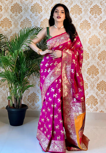 Pure Banarasi Silk With Zari Weaving