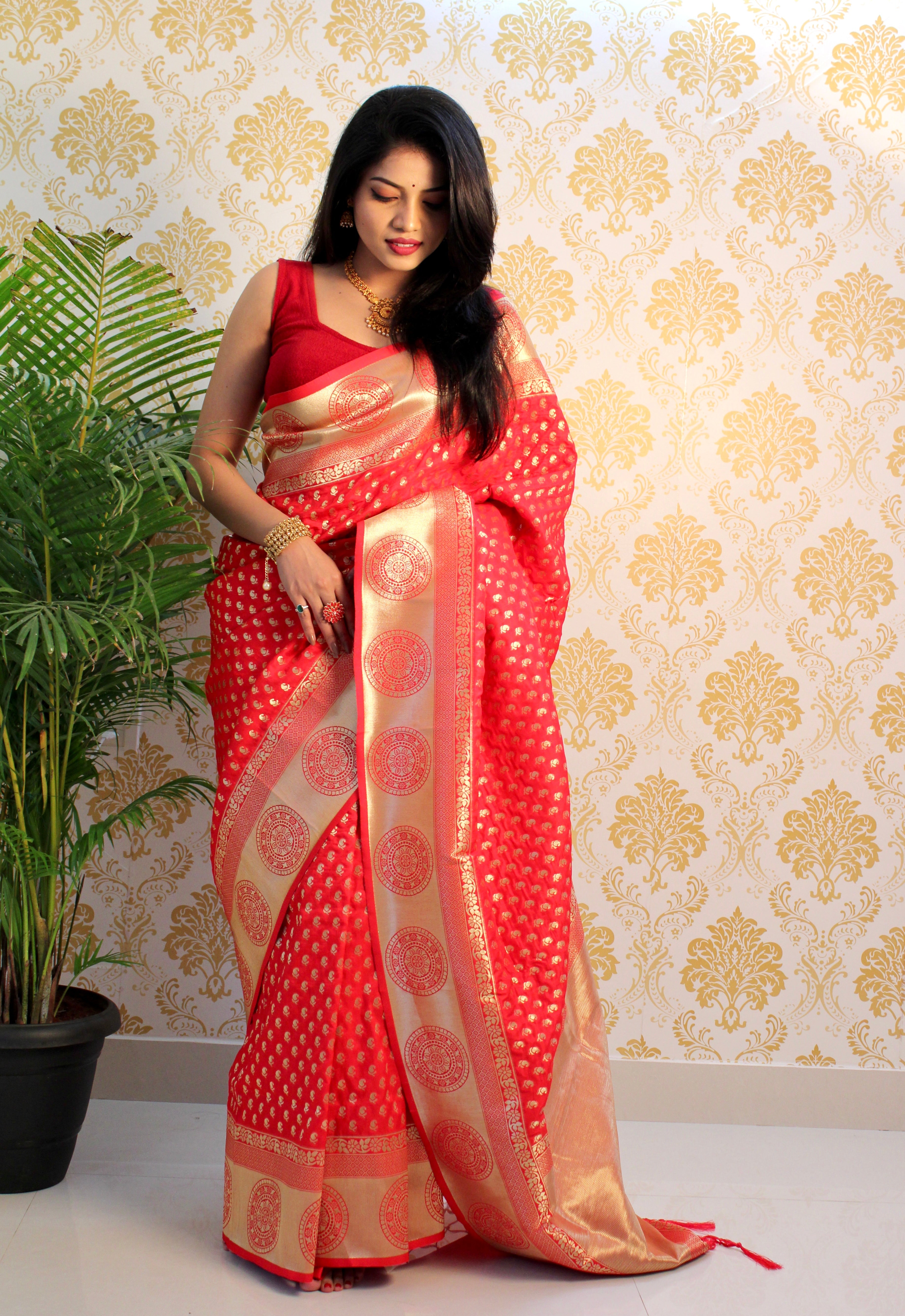Pure Banarasi Silk With Zari Weaving