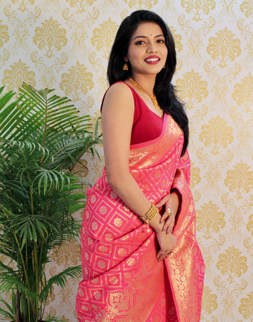 Pure Banarasi Silk With Zari Weaving