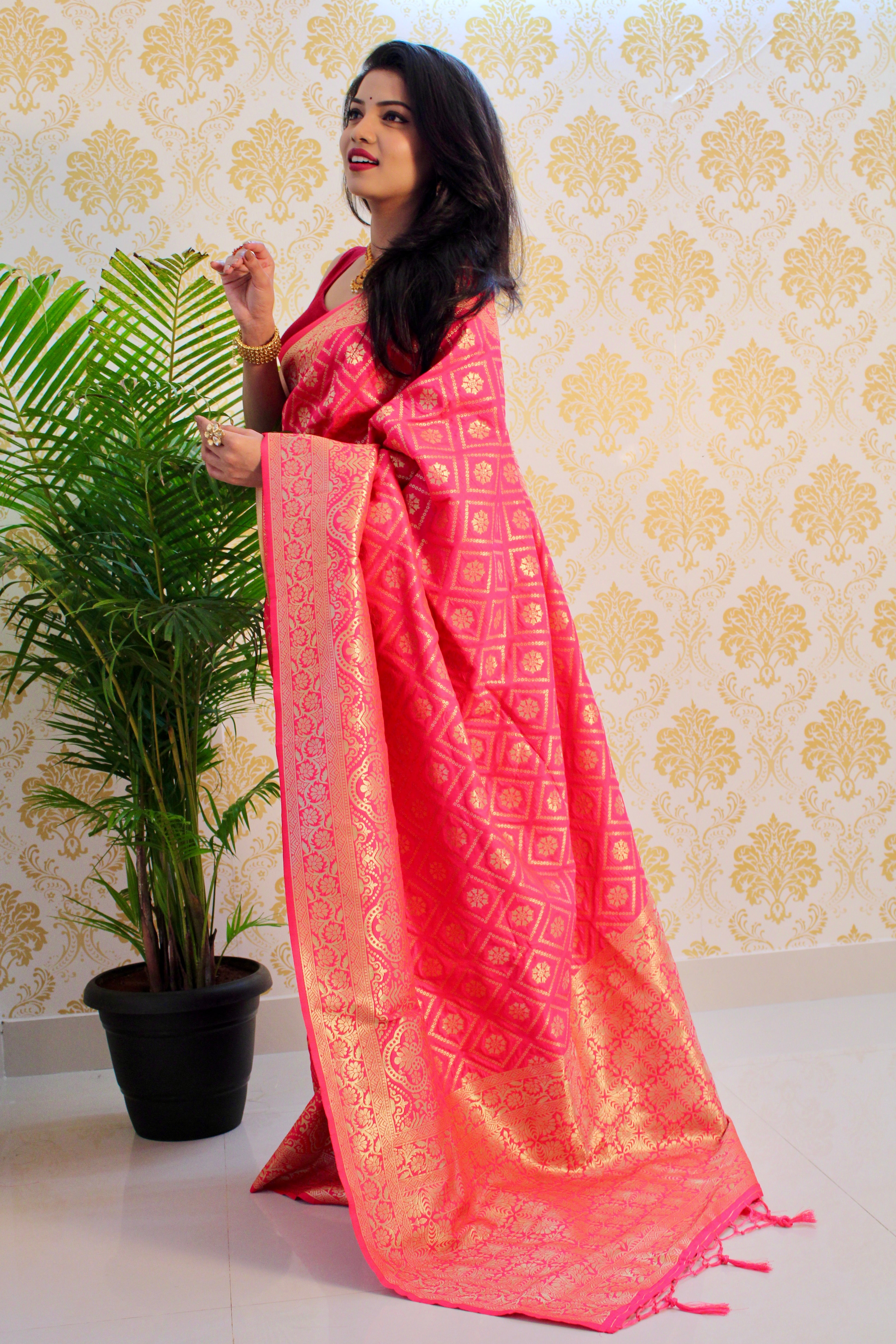 Pure Banarasi Silk With Zari Weaving