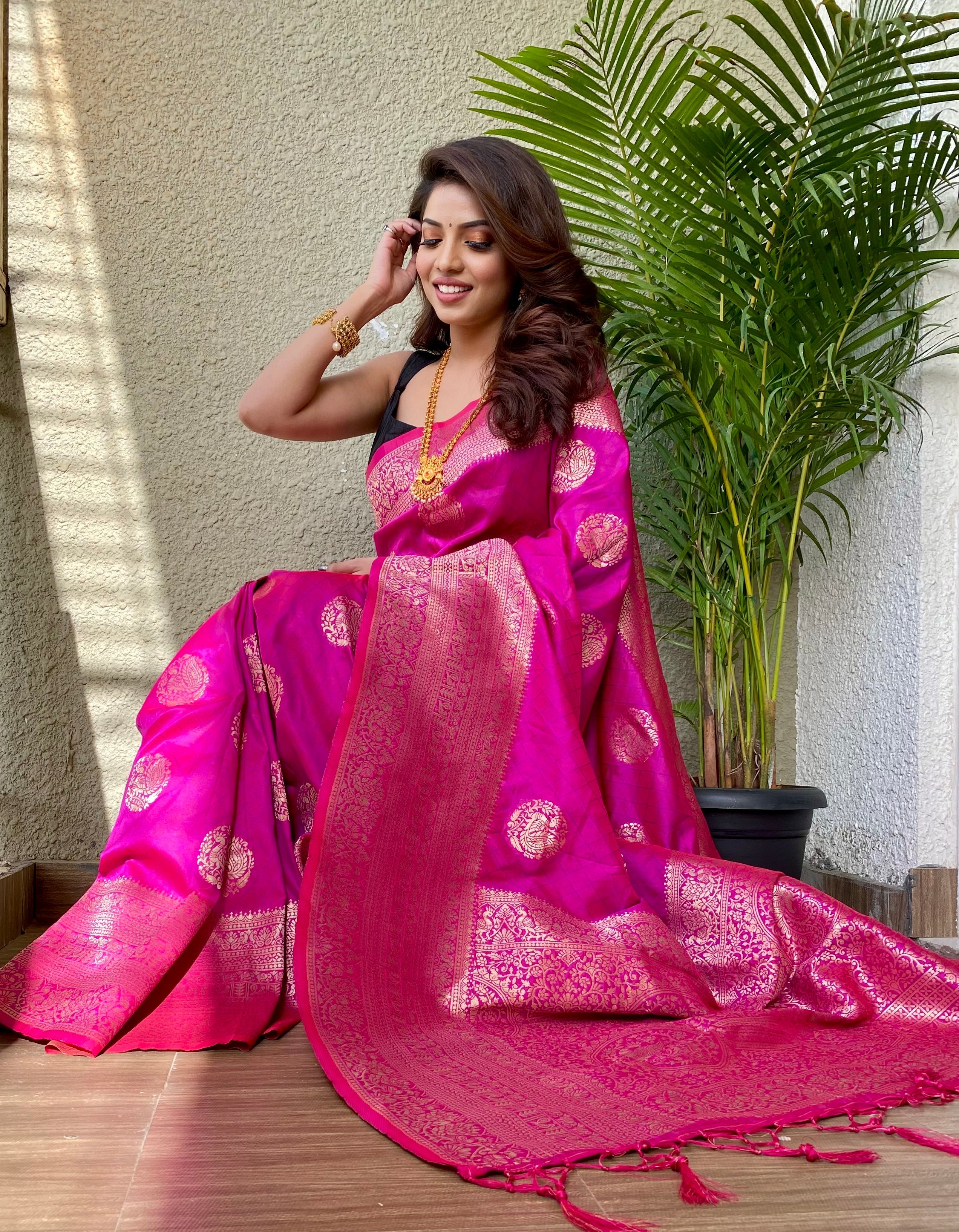 Pure Banarasi Silk With Zari Weaving
