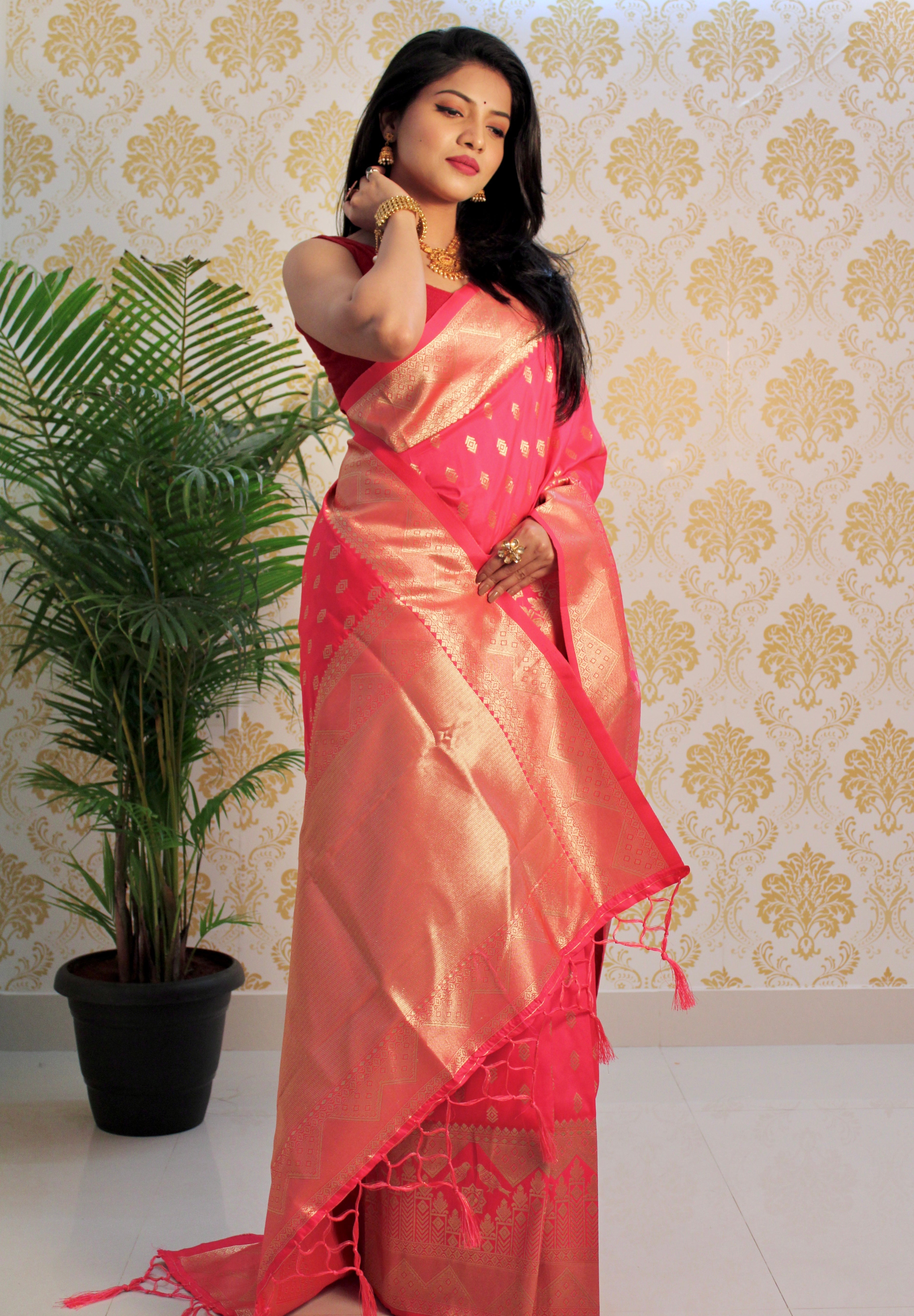 Pure Banarasi Silk With Zari Weaving