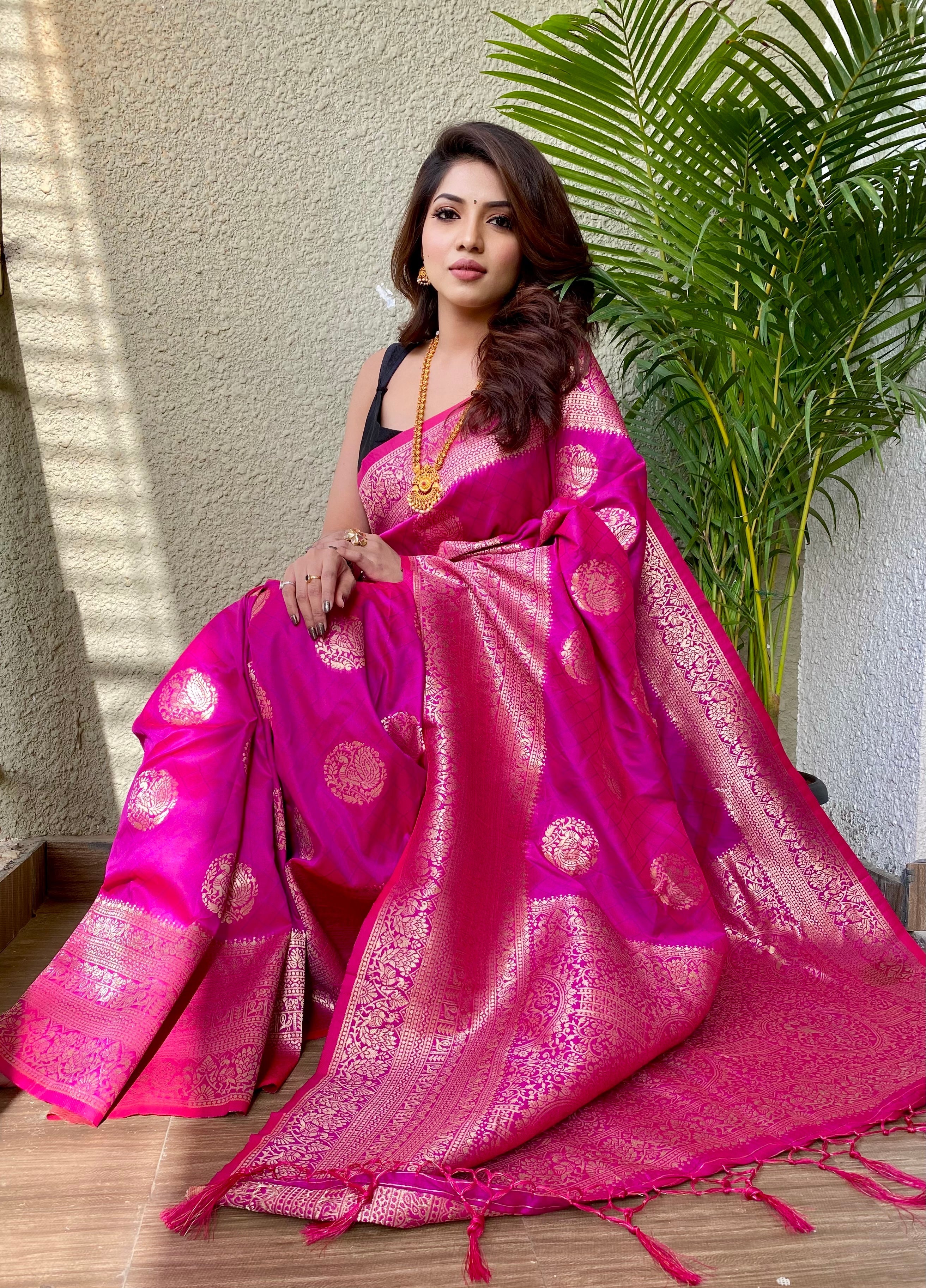 Pure Banarasi Silk With Zari Weaving