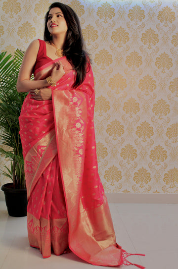 Pure Banarasi Silk With Zari Weaving