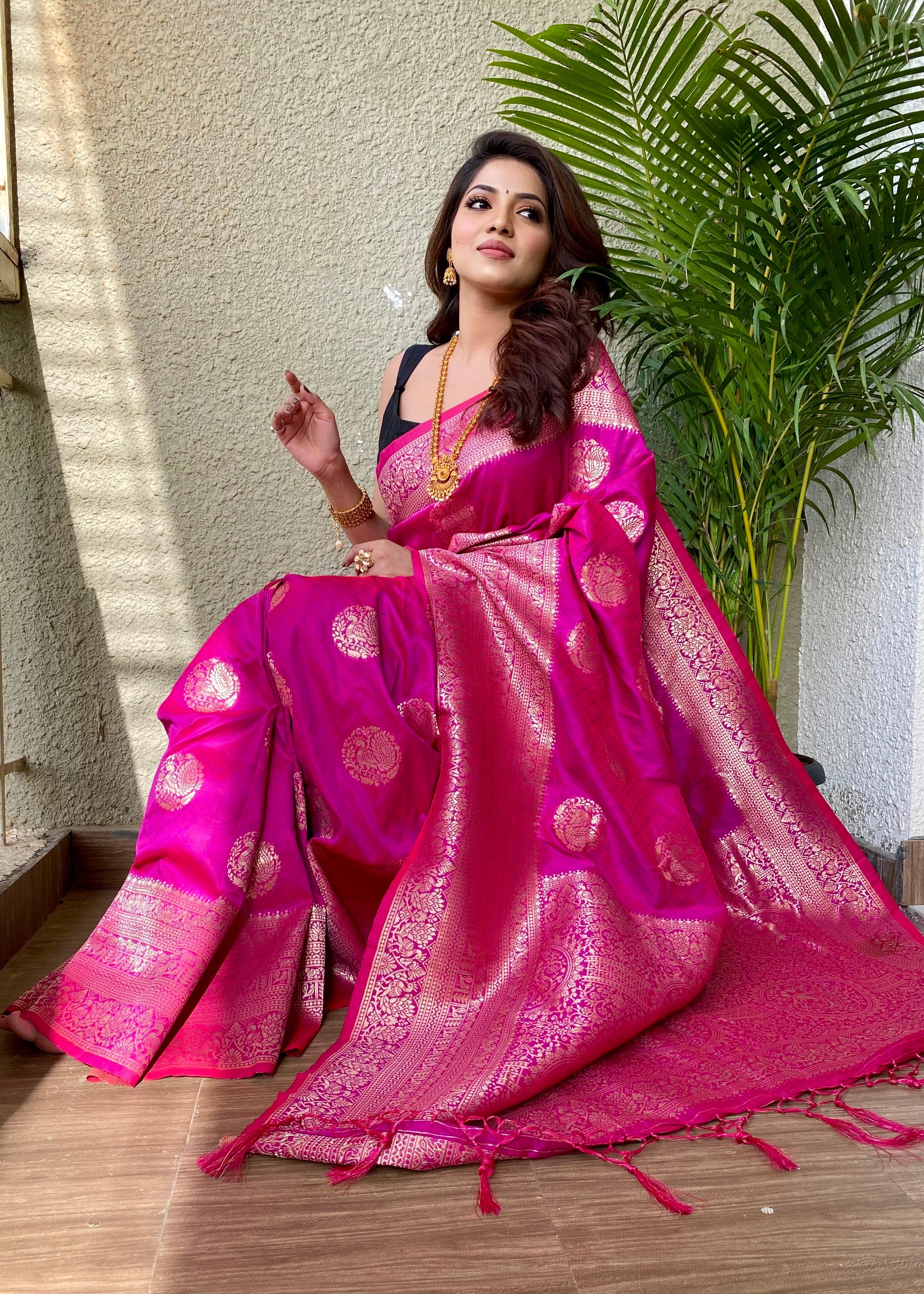 Pure Banarasi Silk With Zari Weaving