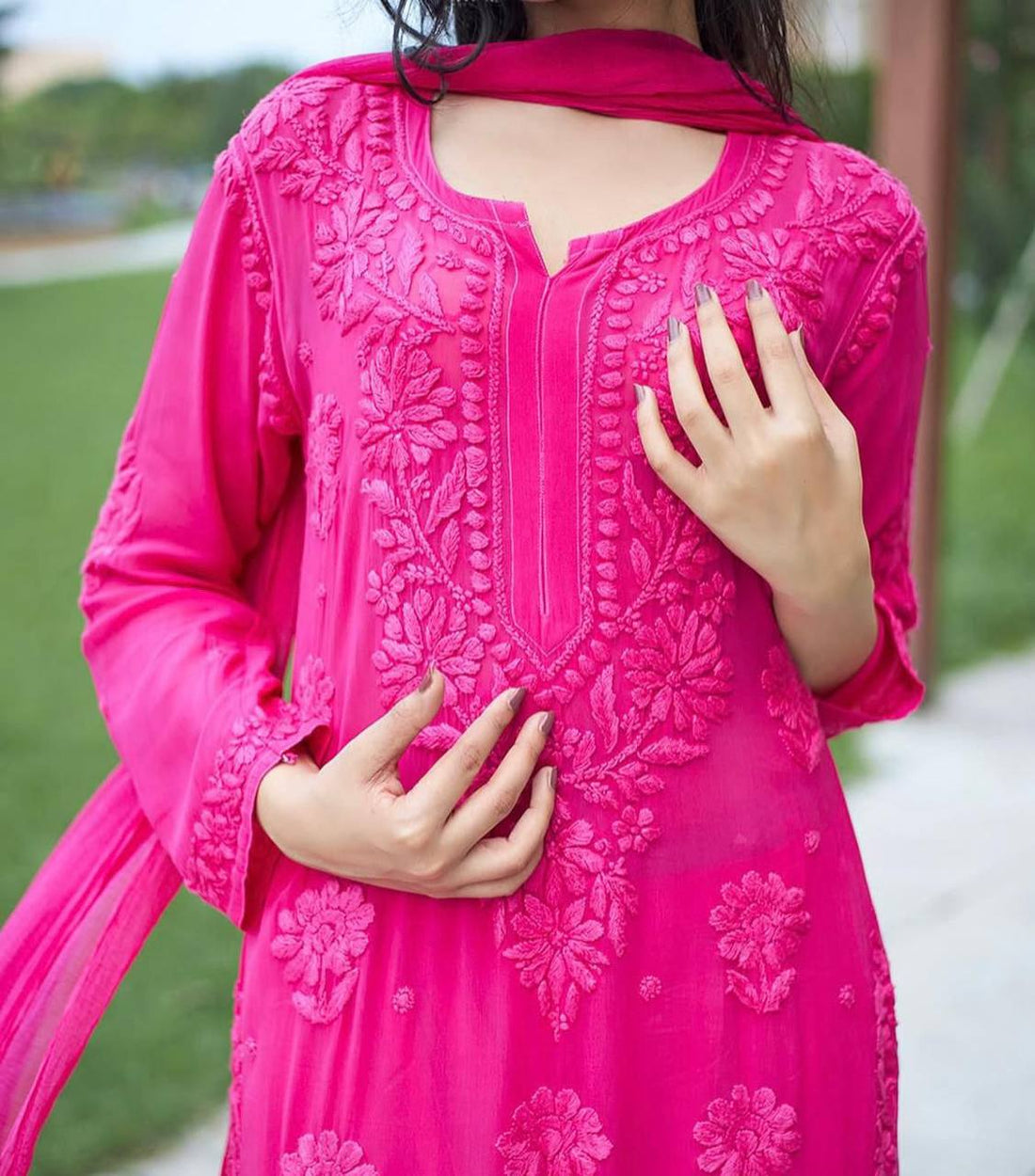 Royal Embroidered Georgette Suit With Dupatta