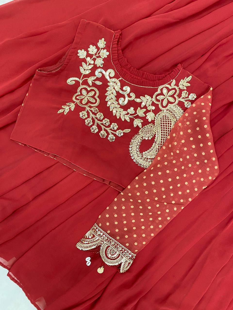 Enchanté Embroidered Lehenga Co-Ord Set With Statement Shrug
