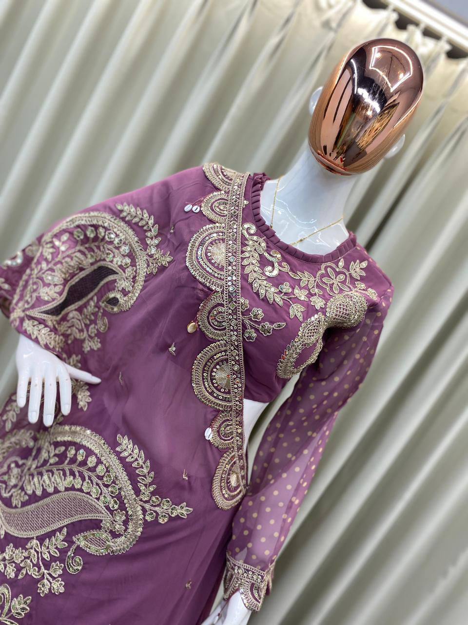 Enchanté Embroidered Lehenga Co-Ord Set With Statement Shrug
