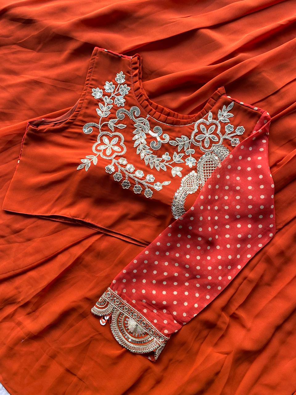 Enchanté Embroidered Lehenga Co-Ord Set With Statement Shrug