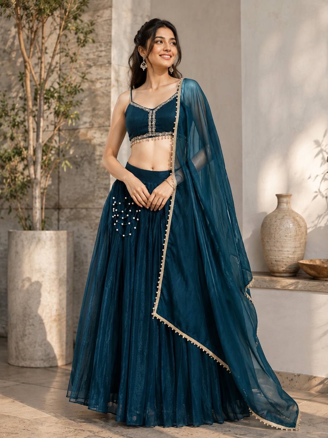 Designer Festival Special – Premium Organza Skirt Set (Copy)
