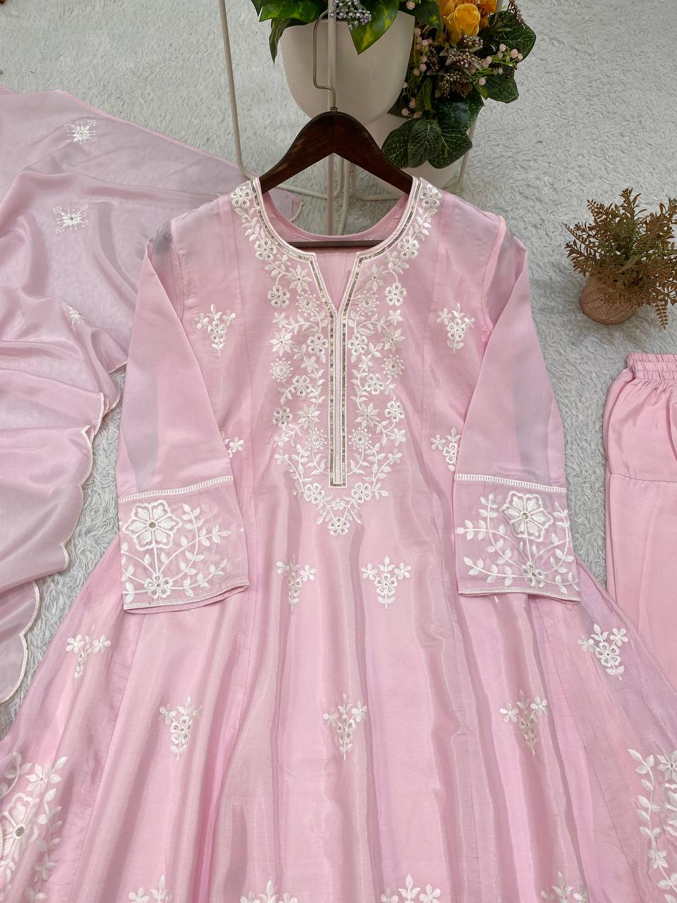 Designer Sequence Embroidered Top Salwaar Set