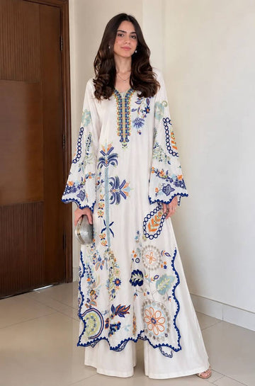 Real Mirror Work Embroidered Kurti Pant With Dupatta