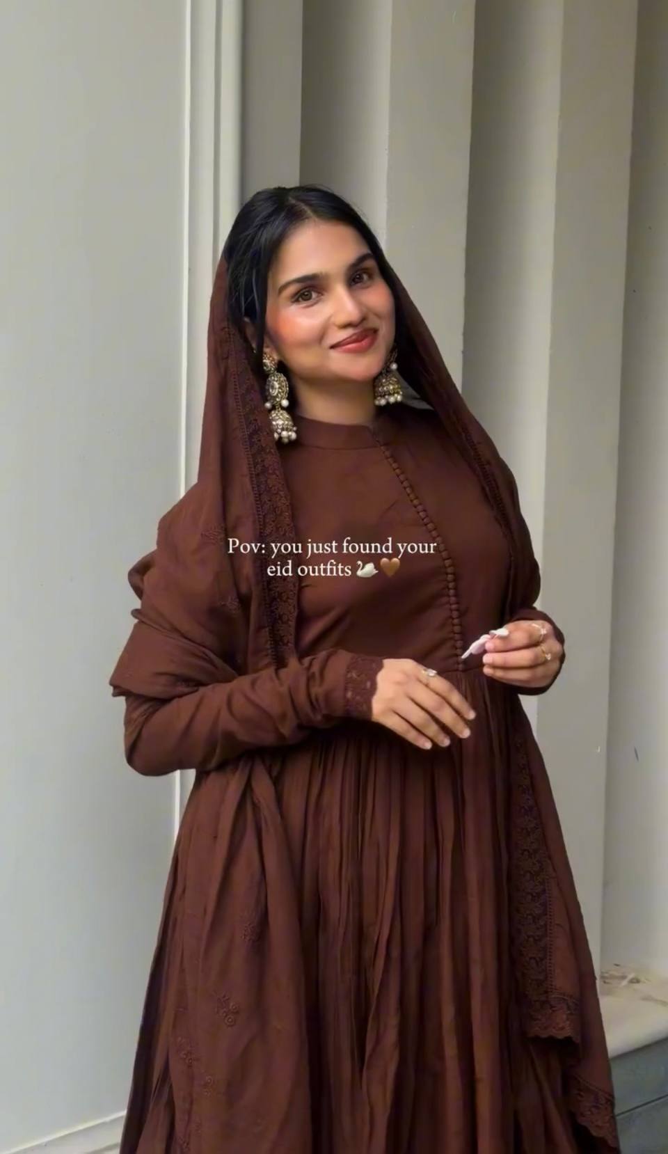 Glamorous Roman Silk Heavy Embroidered Gown Set for Special Occasions