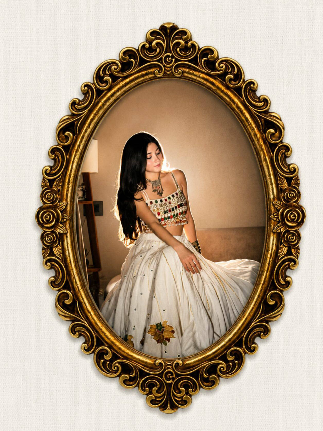 Designer Navratri Rayon Silk Lehenga Choli with Traditional Ethnic Detailing