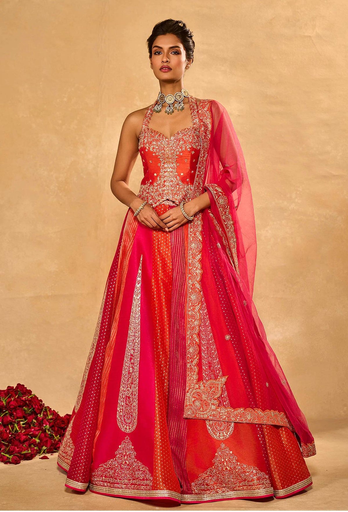 Premium Designer Chinon Silk Sequin Embroidered Lehenga Choli with Dupatta