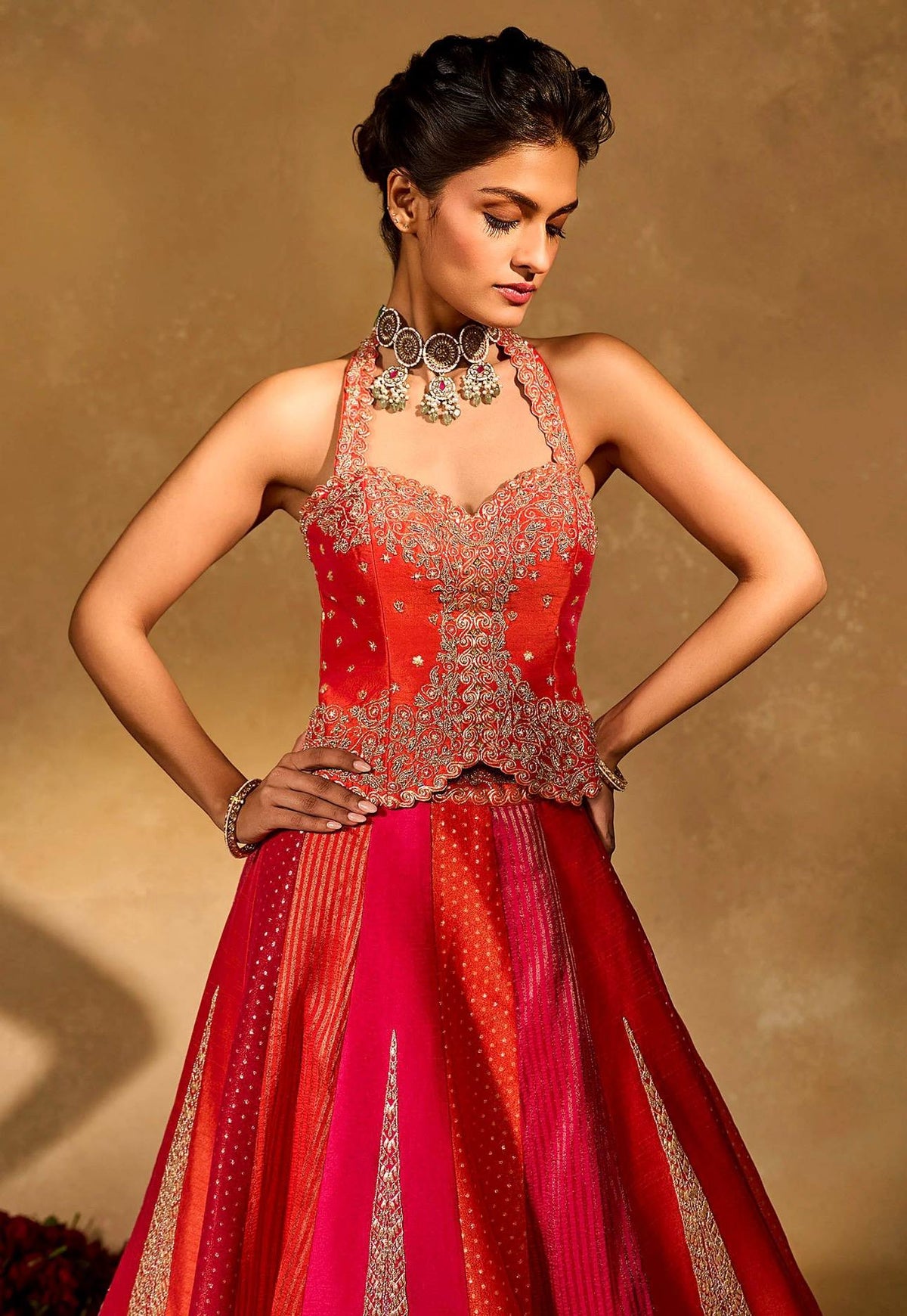 Premium Designer Chinon Silk Sequin Embroidered Lehenga Choli with Dupatta