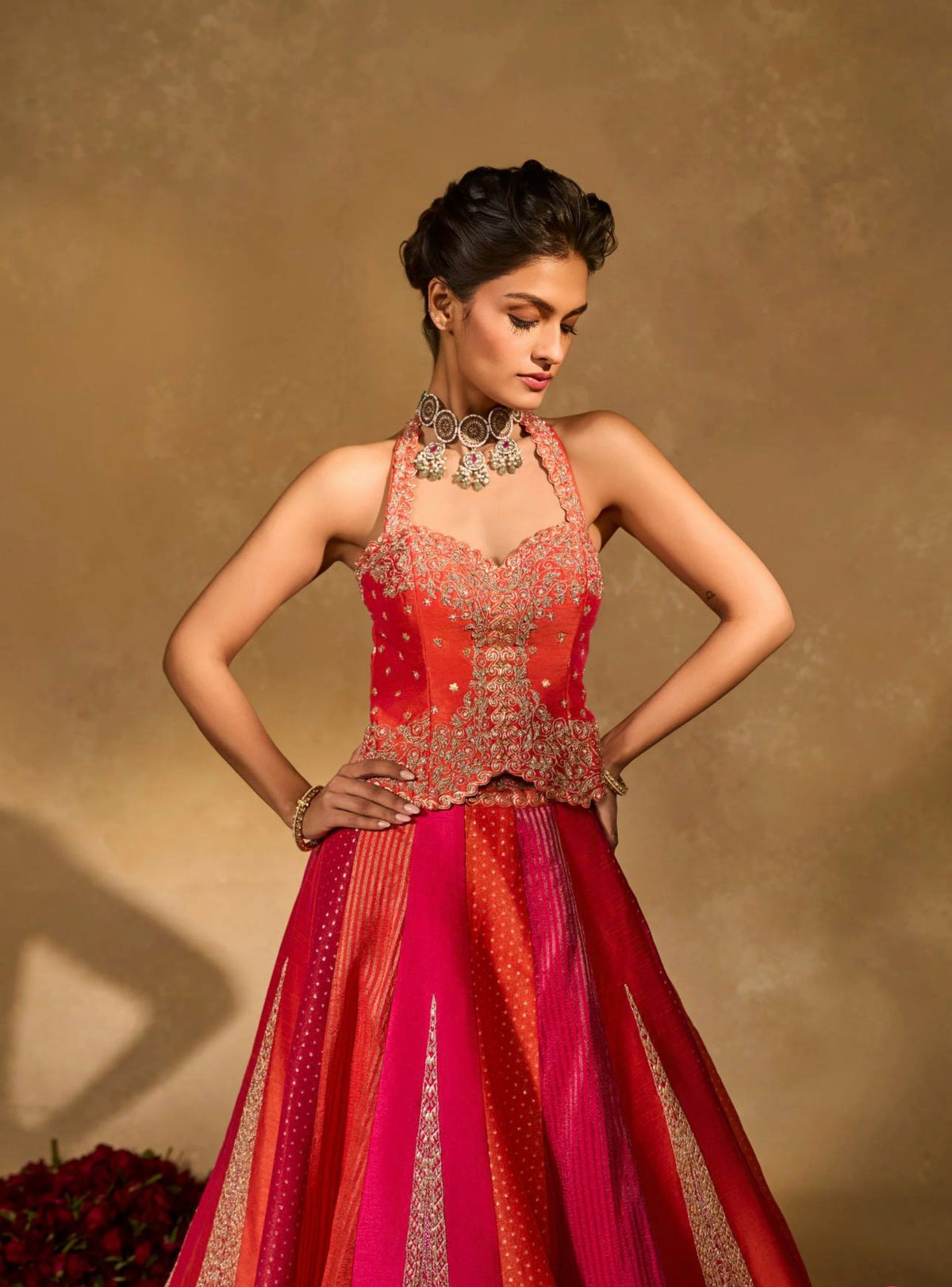 Premium Designer Chinon Silk Sequin Embroidered Lehenga Choli with Dupatta