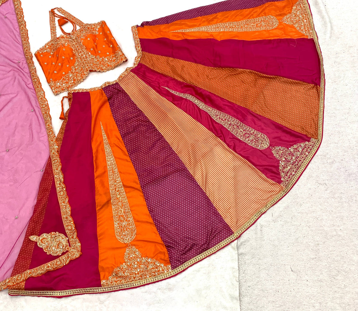 Premium Designer Chinon Silk Sequin Embroidered Lehenga Choli with Dupatta