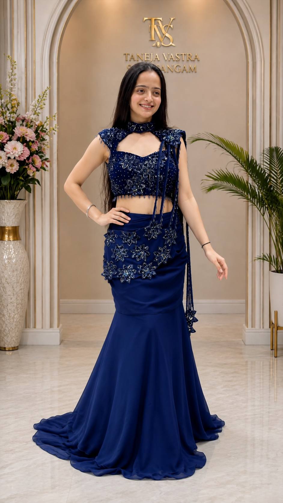 Premium Georgette Sequin Embroidered Lehenga Choli with Attached Dupatta (Copy)