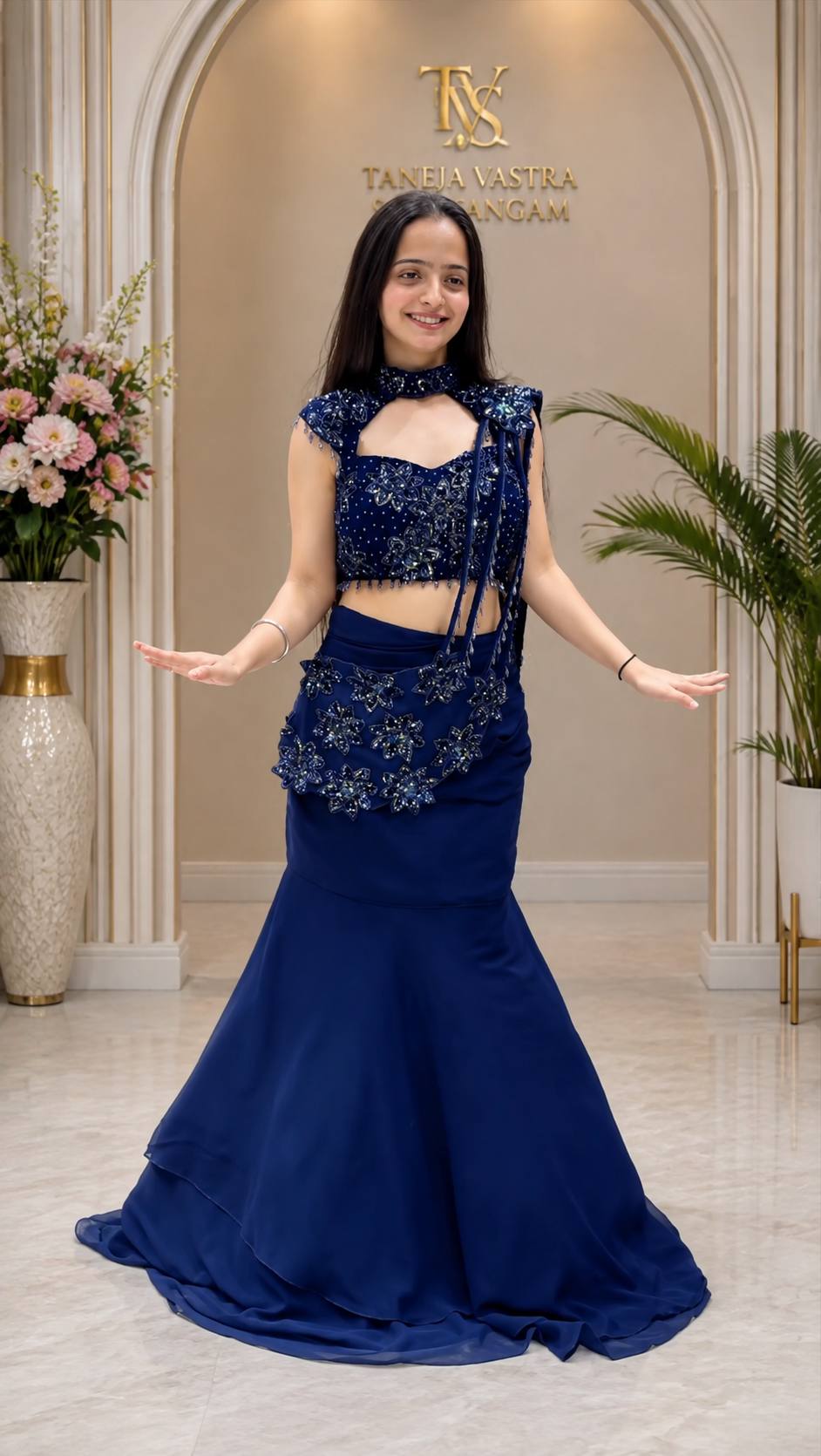 Premium Georgette Sequin Embroidered Lehenga Choli with Attached Dupatta (Copy)