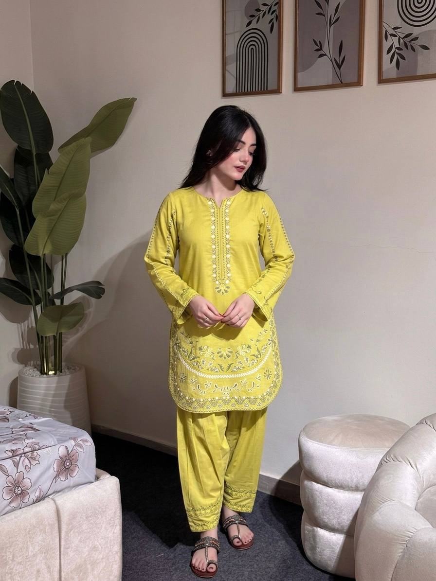 Designer Pure Roman Silk Party Wear Top with Embroidered Farshi Palazzo 2-Piece Set