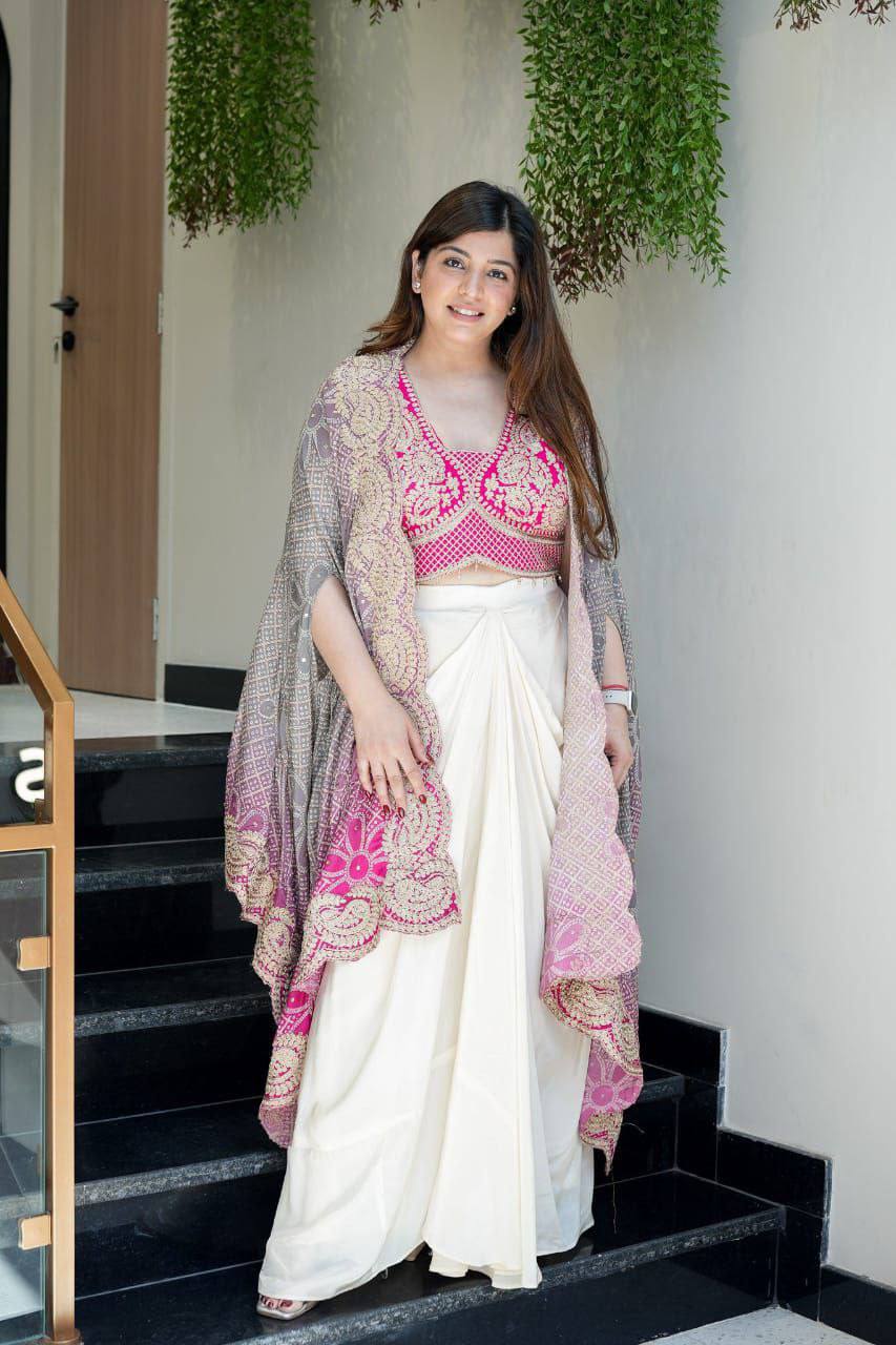 Indowestern Dhoti & Shrug Set