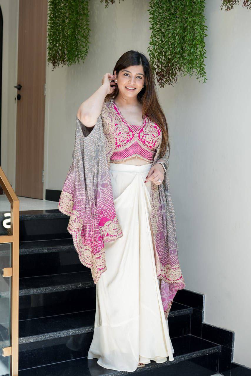 Indowestern Dhoti & Shrug Set