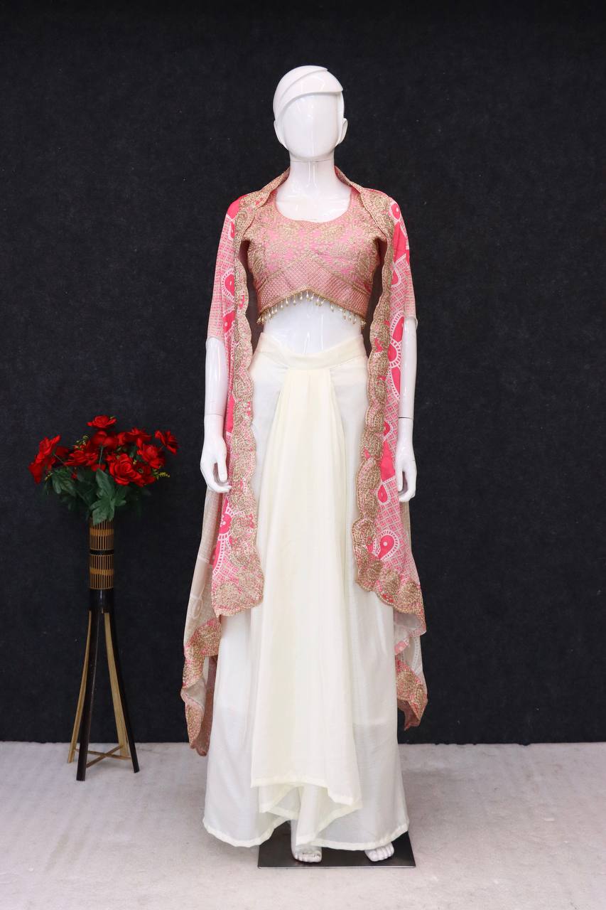 Indowestern Dhoti & Shrug Set