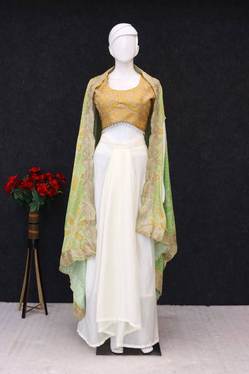 Indowestern Dhoti & Shrug Set