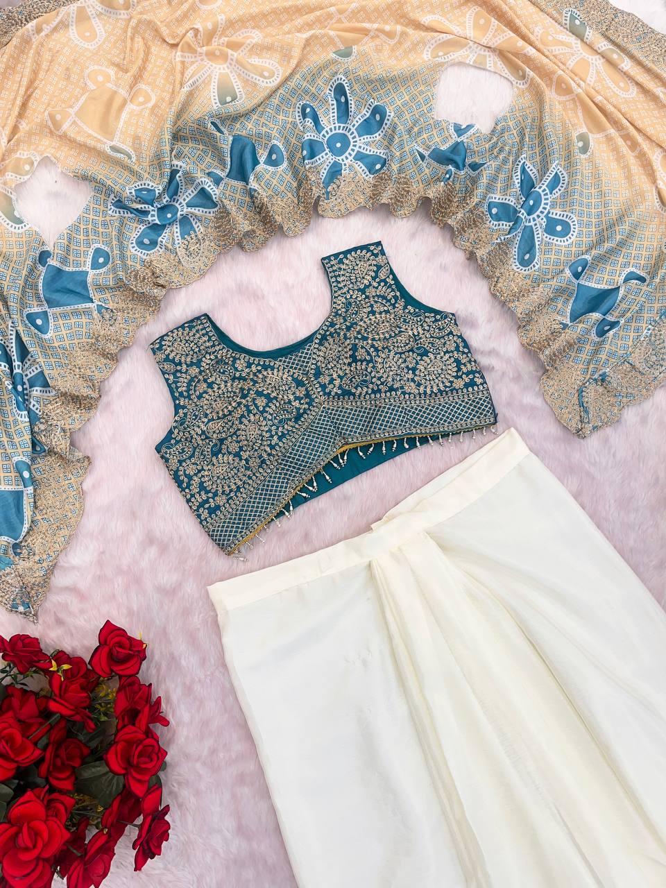 Indowestern Dhoti & Shrug Set