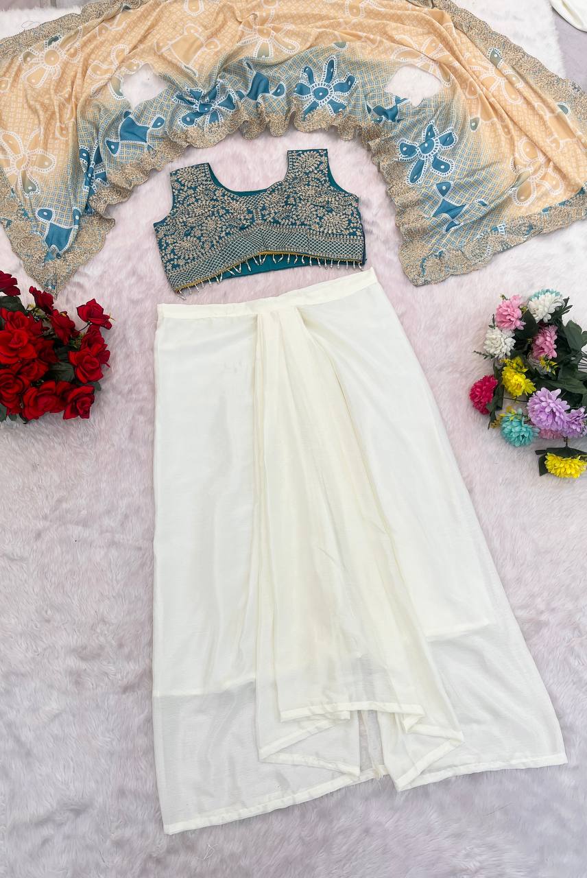 Indowestern Dhoti & Shrug Set