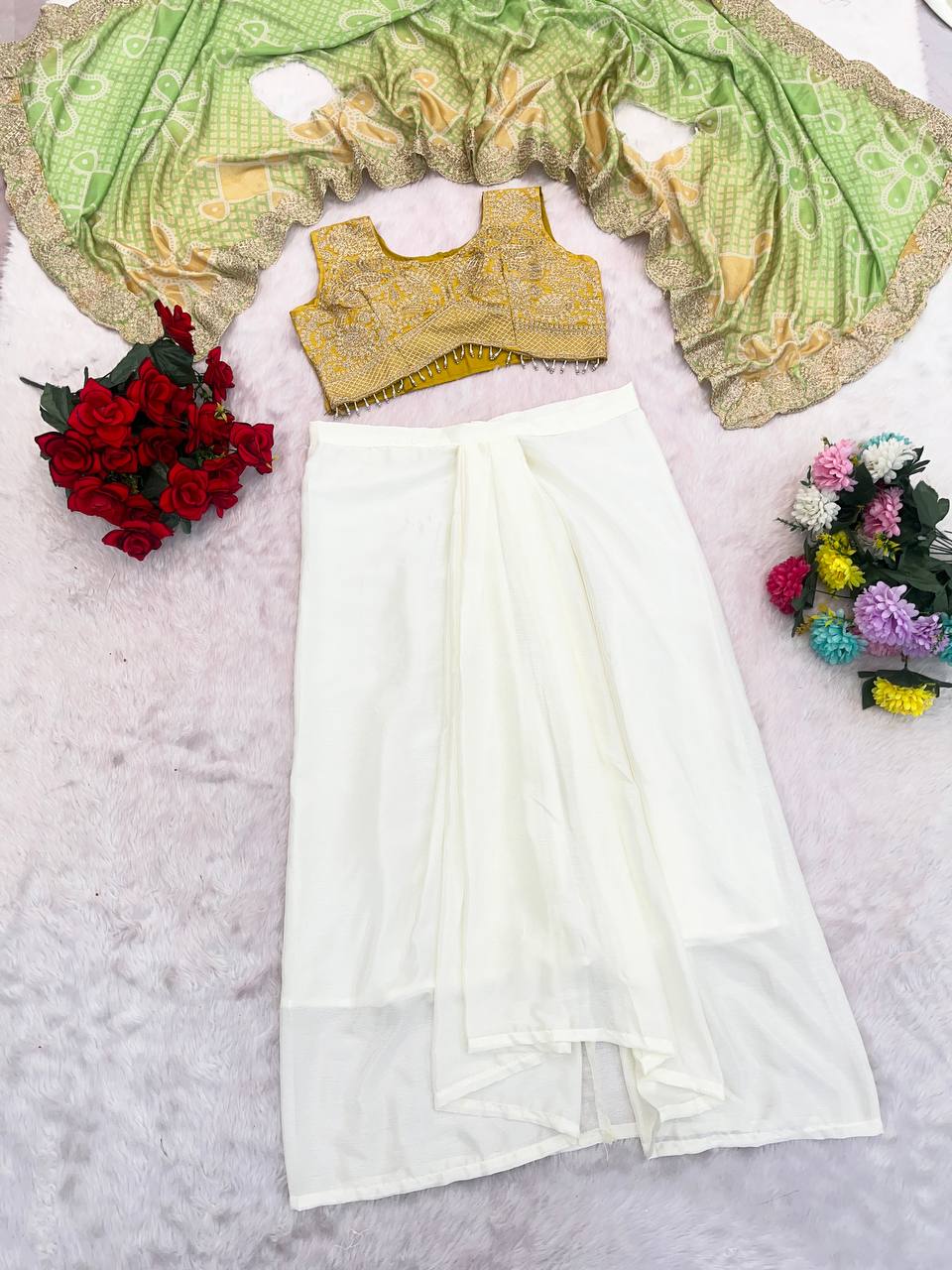 Indowestern Dhoti & Shrug Set