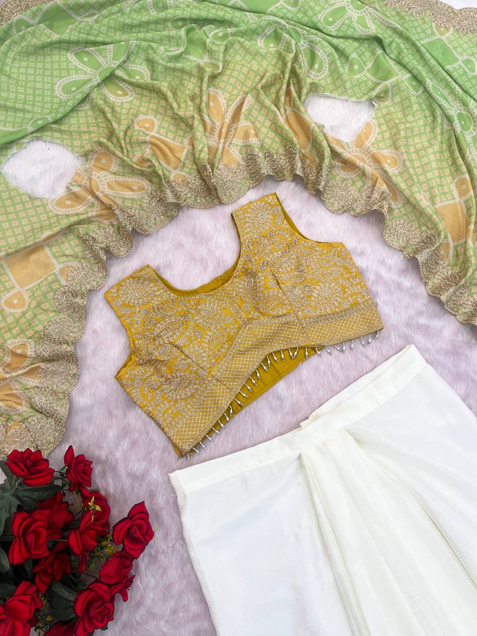 Indowestern Dhoti & Shrug Set