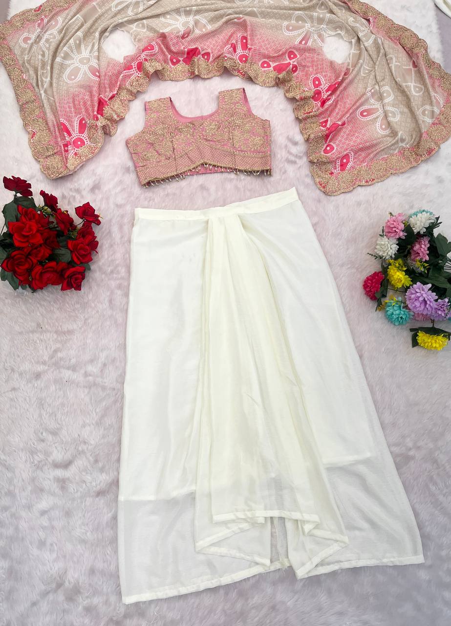 Indowestern Dhoti & Shrug Set