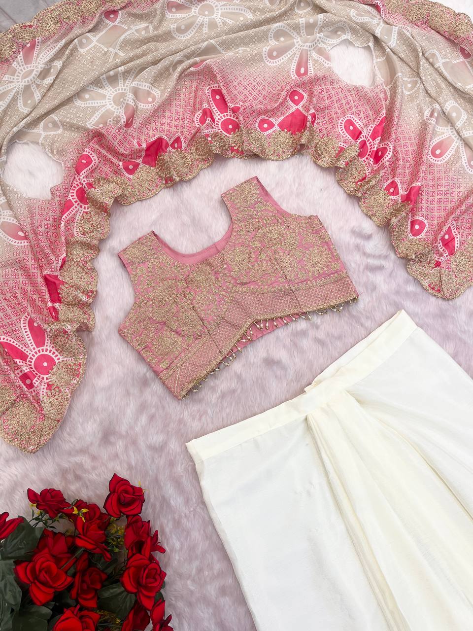 Indowestern Dhoti & Shrug Set