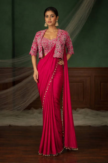 Ready-to-Wear Saree with Matching Jacket & Blouse