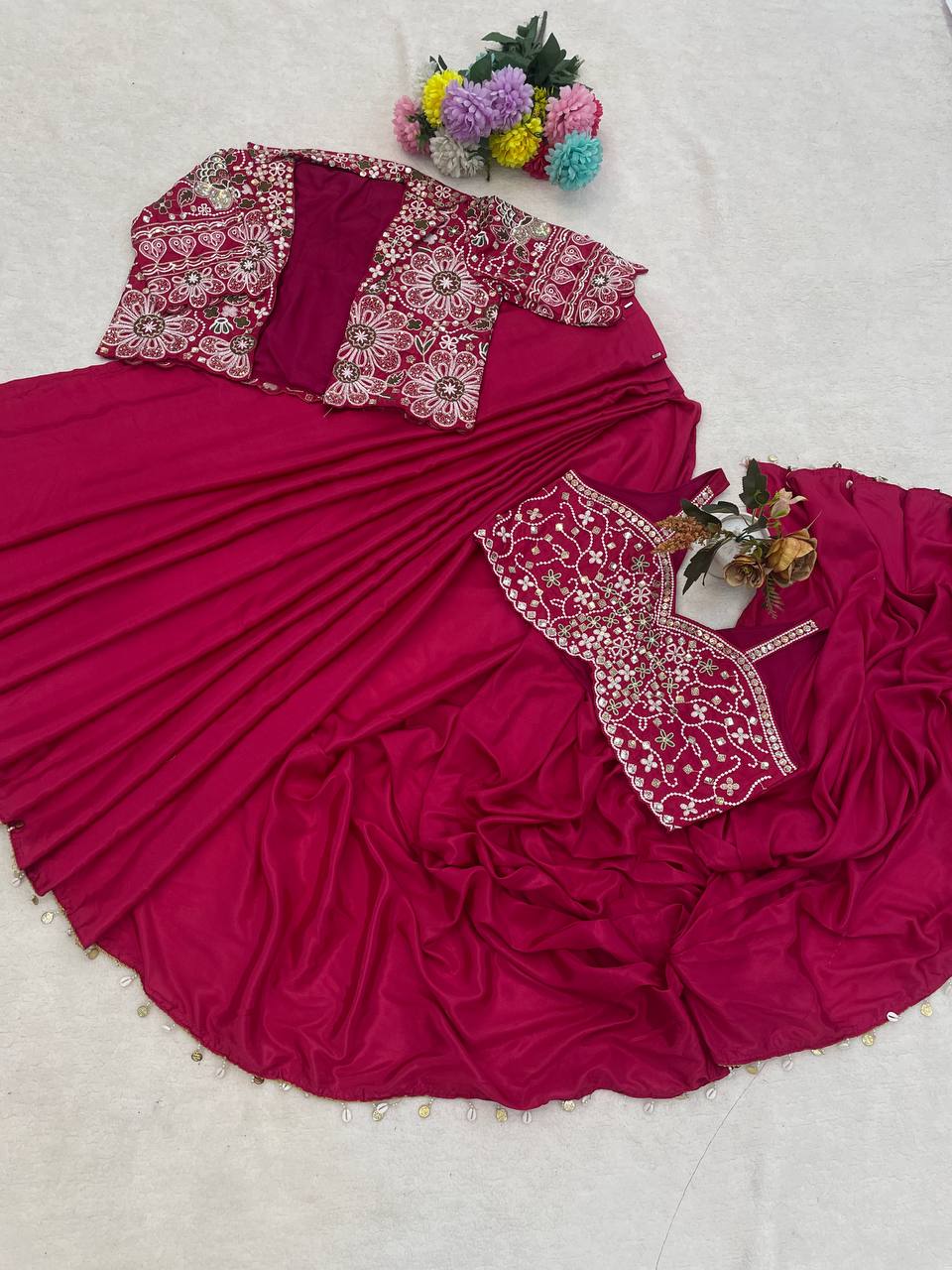 Ready-to-Wear Saree with Matching Jacket & Blouse