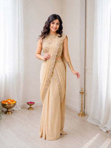 Premium Star Georgette Lehenga with Attached Pallu
