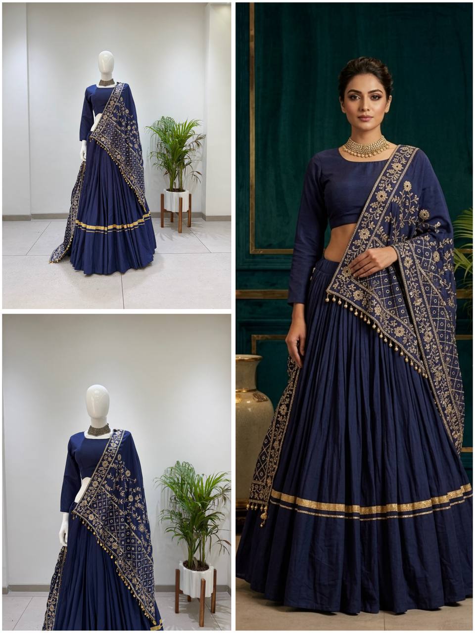 Premium Rayon Gota Patti Lehenga Set