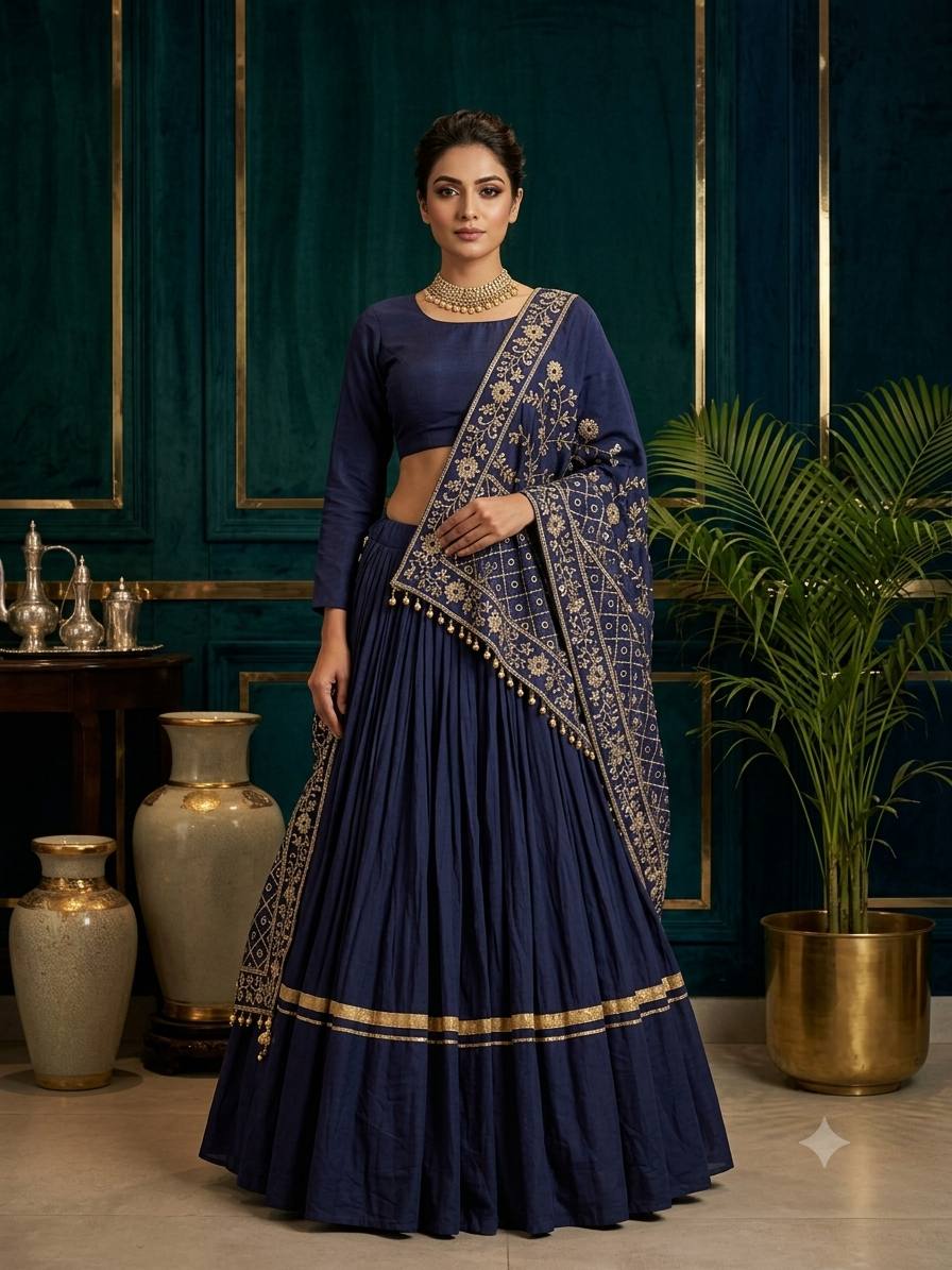 Premium Rayon Gota Patti Lehenga Set