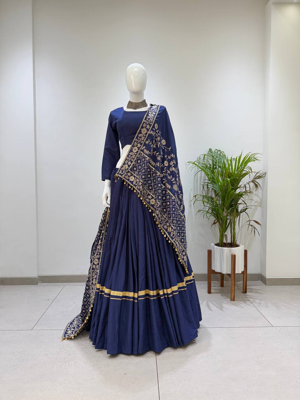 Premium Rayon Gota Patti Lehenga Set