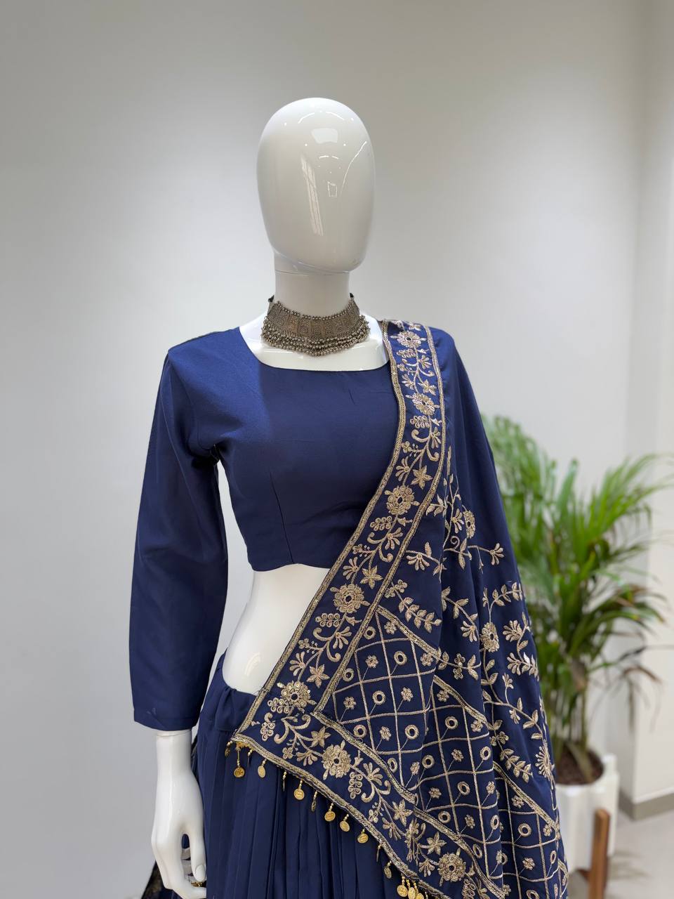 Premium Rayon Gota Patti Lehenga Set