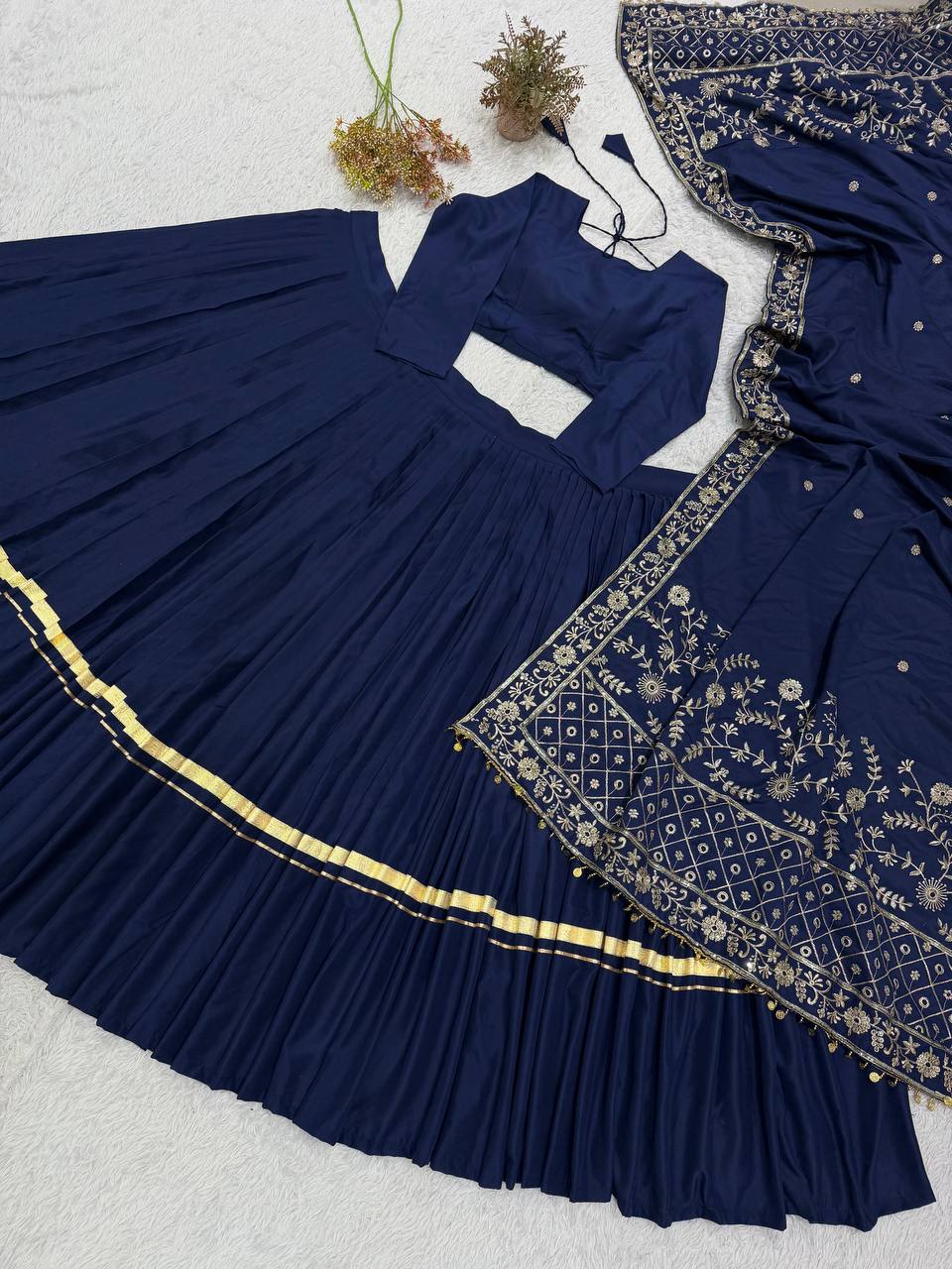 Premium Rayon Gota Patti Lehenga Set