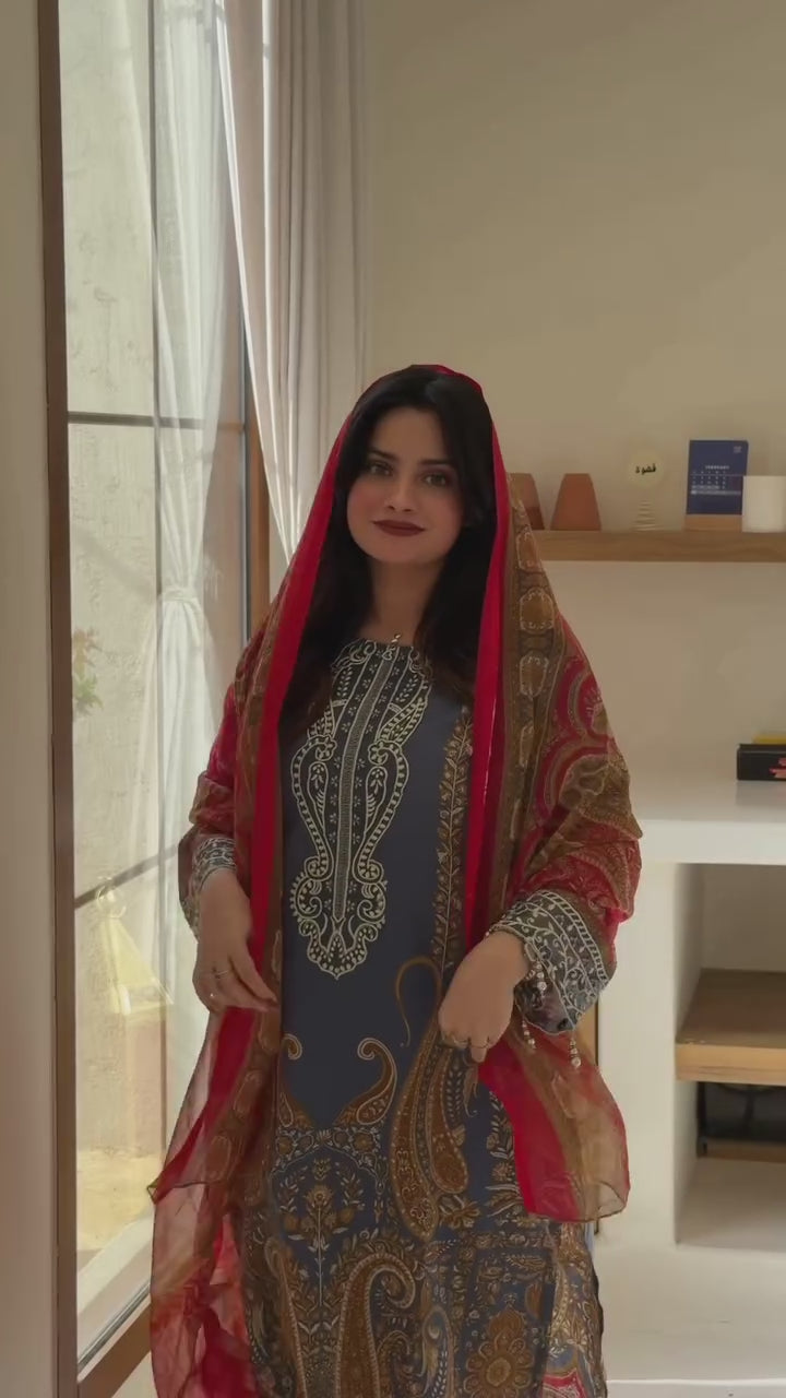 Elegant Designer Printed Palazzo Suit with Dupatta