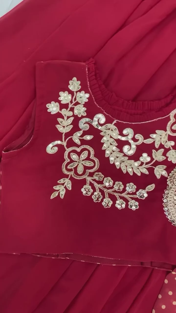 Enchanté Embroidered Lehenga Co-Ord Set With Statement Shrug