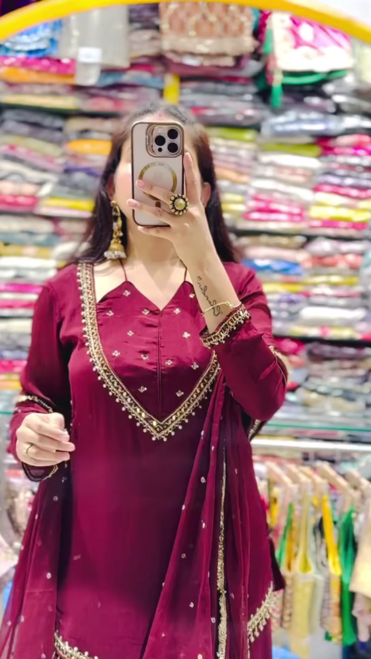 Designer Mirror Work Ethnic Set