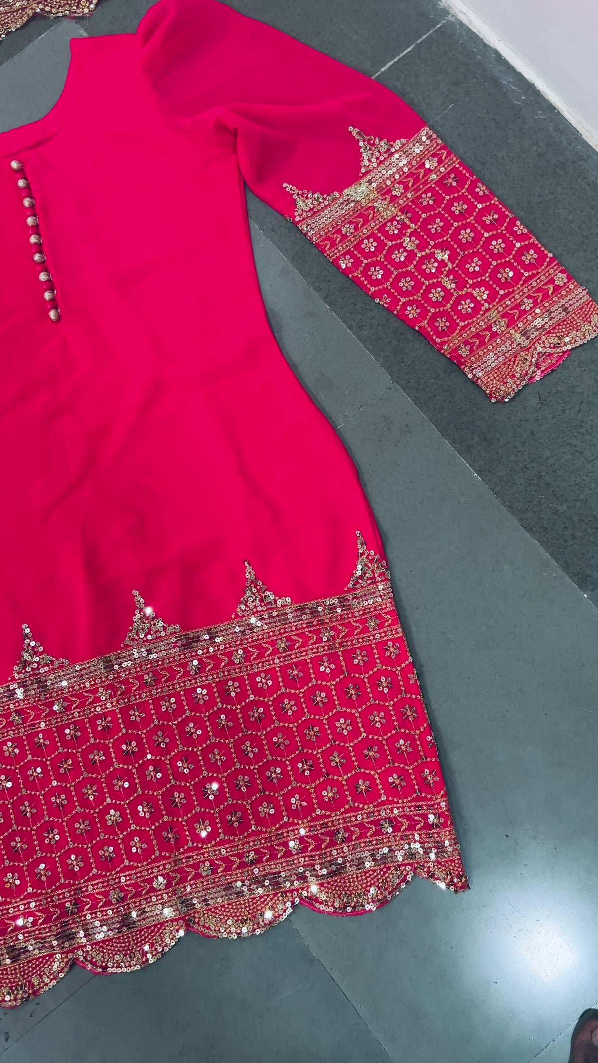 Premium Embroidered Party Wear Sharara Set