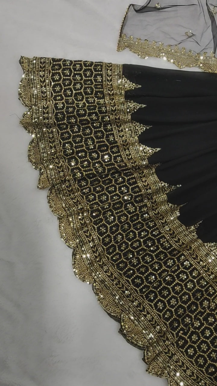 Premium Embroidered Party Wear Sharara Set
