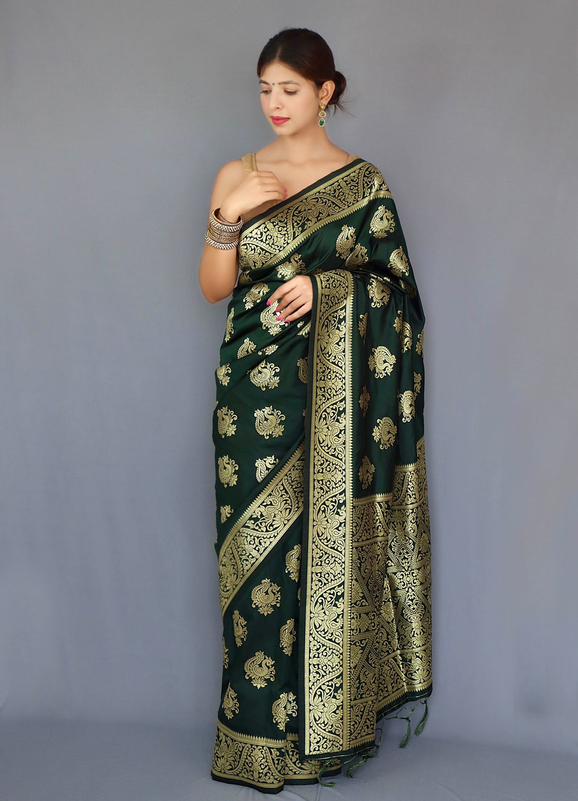 Pure Banarasi Silk With Zari Weaving