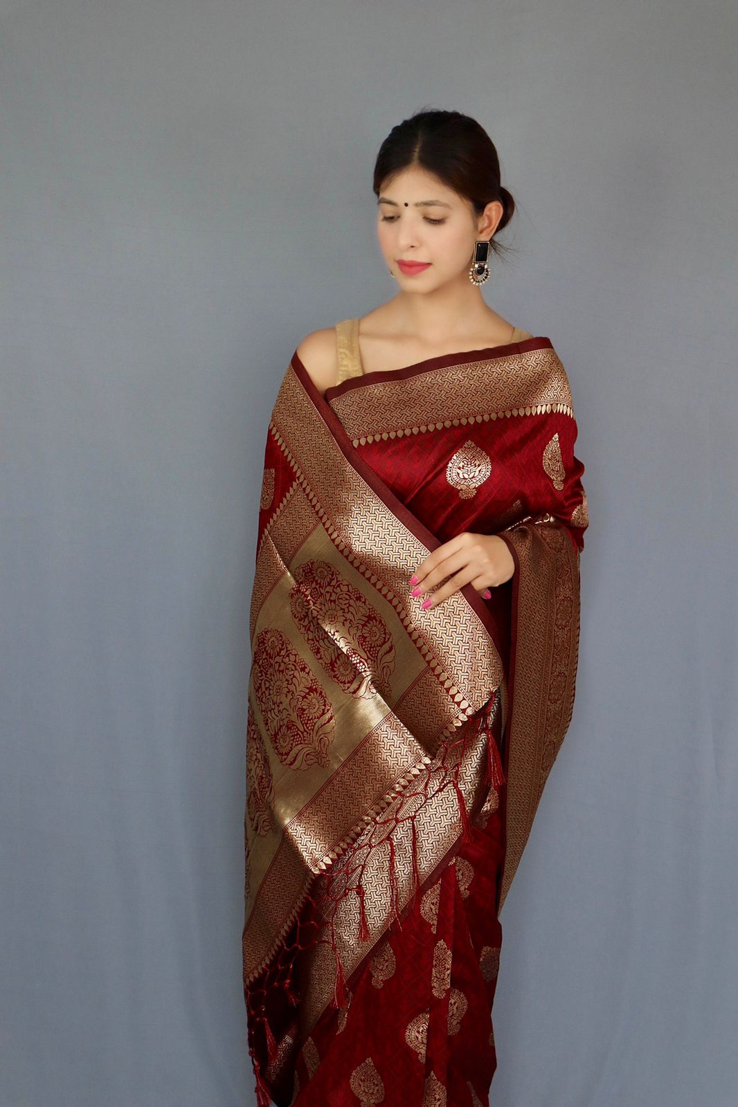 Pure Banarasi Silk With Zari Weaving
